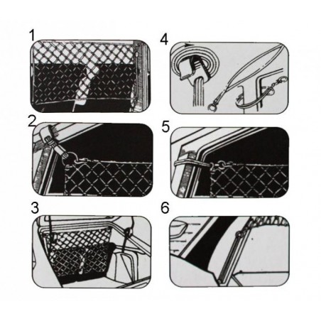 990013 Filet pare-chien en maille élastique pour transport auto des chiens  990013 Filet pare-chien en maille élastique pour transport auto des chiens