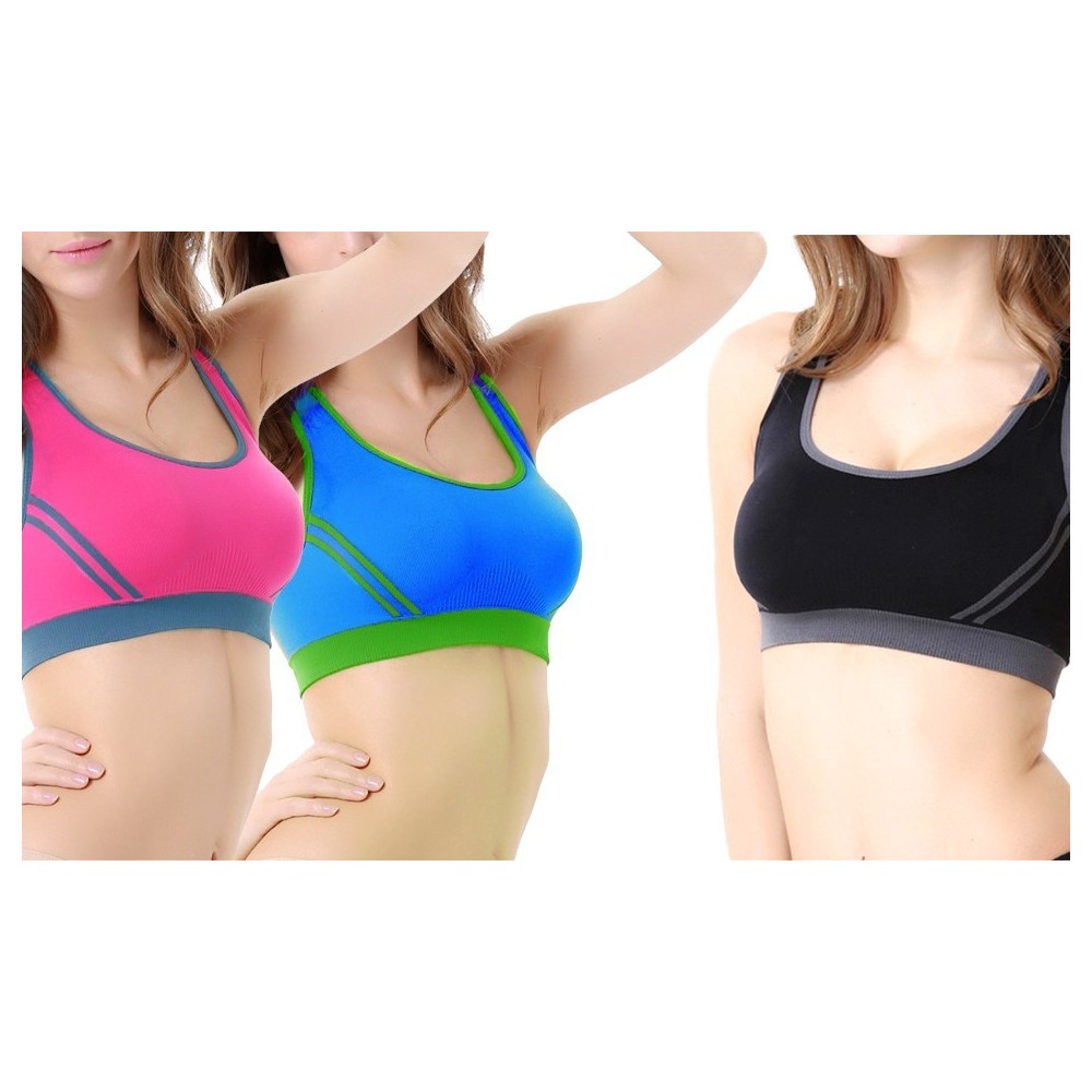 Ensemble de 3 soutiens gorge de sport - Brassière mod. AMELIE -