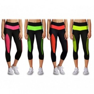 Leggings de sport KZ-178 femmes tissu technique gym et running longueur mollets