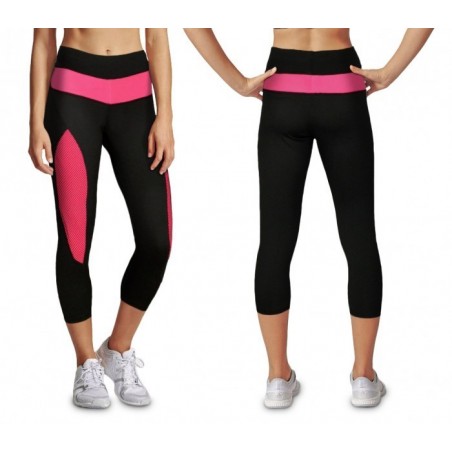 Leggings de sport KZ-178 femmes tissu technique gym et running longueur mollets