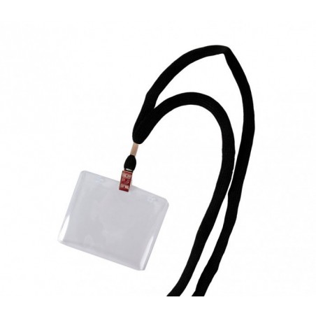 449854 Set de 8 porte-badges avec sangle et pince 90 x 60 mm Carte pass
