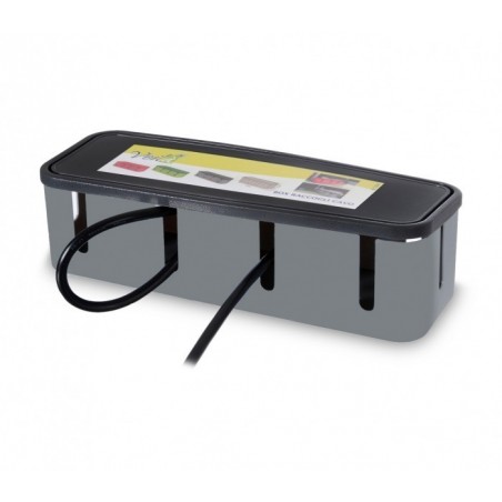 703422 Box de rangement de multiprise de bureau en plastique dur 27x7,5x7,5cm