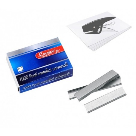 725254 Set de 8 paquets de 1000 agrafes universelles de 6mm  725254 Set de 8 paquets de 1000 agrafes universelles de 6mm