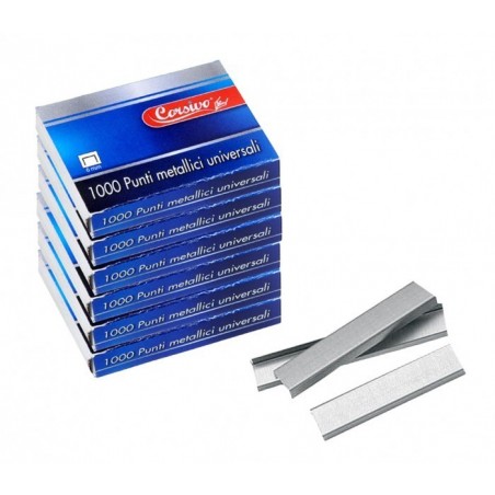 725254 Set de 8 paquets de 1000 agrafes universelles de 6mm  725254 Set de 8 paquets de 1000 agrafes universelles de 6mm