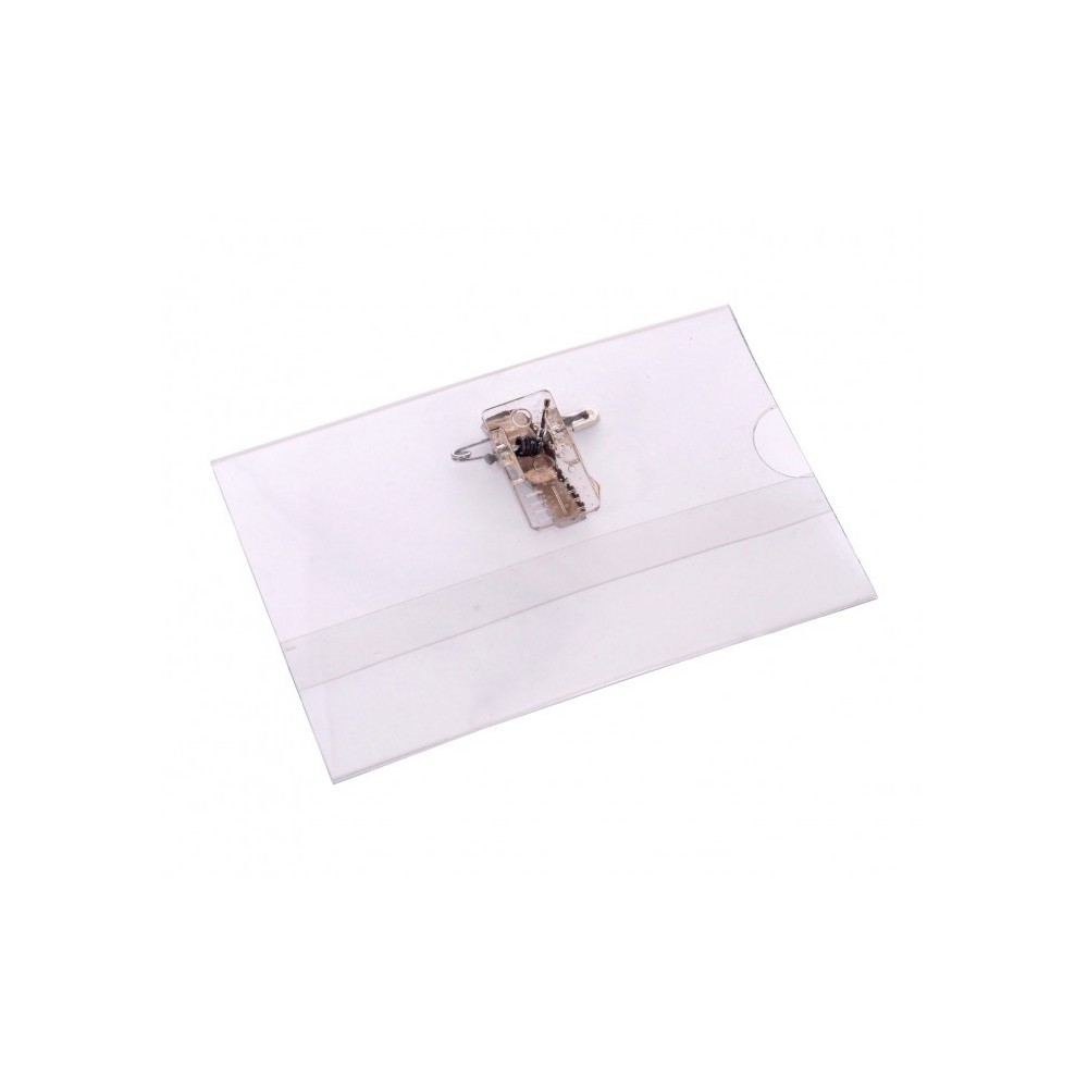 450182 Set de 50 porte-badges avec sangle et pince 90 x 60 mm Carte pass