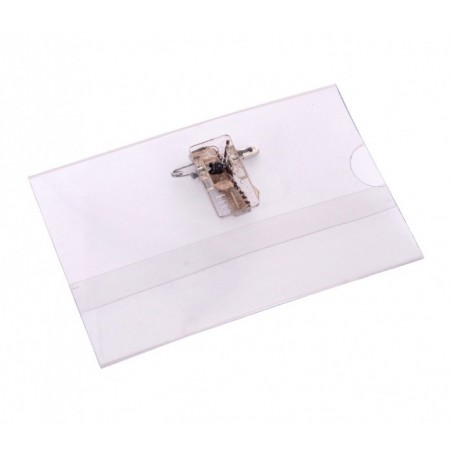 450182 Set de 50 porte-badges avec sangle et pince 90 x 60 mm Carte pass