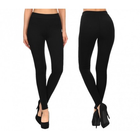 BM03 Leggings en coton extensibles pour femmes couleurs tendances gris noir bleu