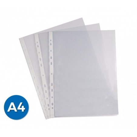 748752 Set de 18 pochettes transparentes perforées A4 effet peau d'orange 748752 Set de 18 pochettes transparentes perforées A4 effet peau d'orange