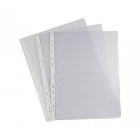 748752 Set de 18 pochettes transparentes perforées A4 effet peau d'orange 748752 Set de 18 pochettes transparentes perforées A4 effet peau d'orange