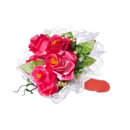 748943 Bouquet sexy pour enterrement de vie de jeune fille avec poignée pénis