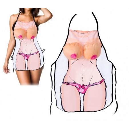 748986 Idée de cadeau tablier femme sexy avec des seins en relief en peluche