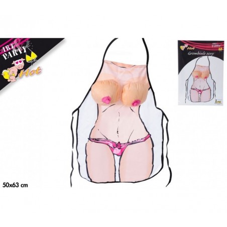 748986 Idée de cadeau tablier femme sexy avec des seins en relief en peluche