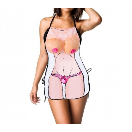 748986 Idée de cadeau tablier femme sexy avec des seins en relief en peluche