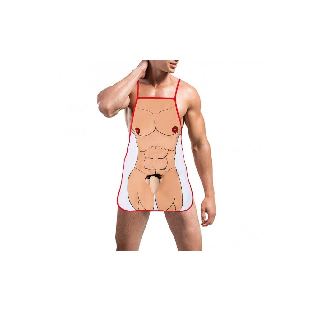 748985 Idée de cadeau tablier homme sexy avec pénis en peluche et en relief