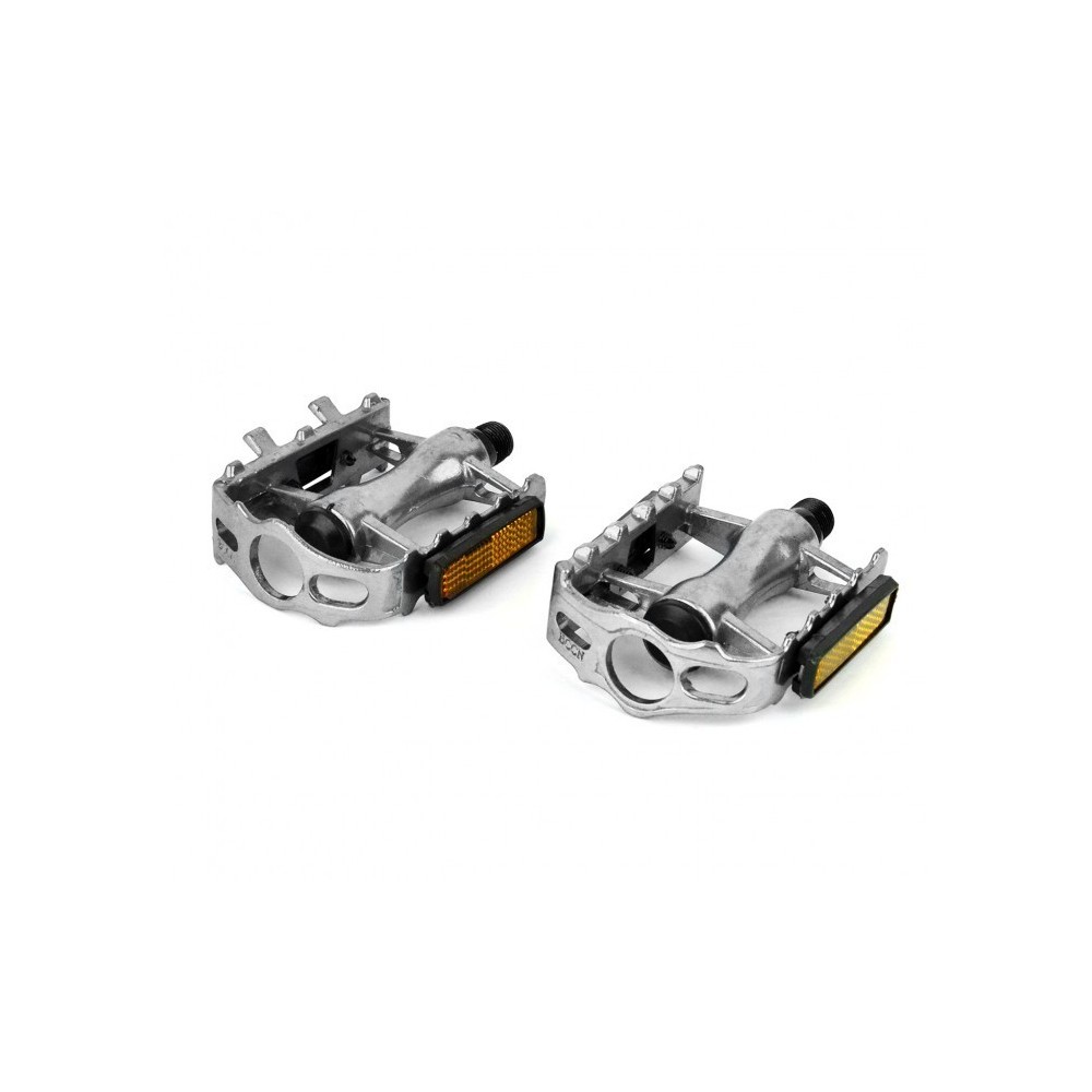 Paire de pédales vélo de rechange en aluminium FLAT broche ø 14,2 mm 300057