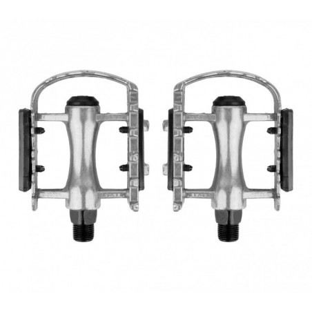 Paire de pédales vélo de rechange en aluminium FLAT broche ø 14,2 mm 300057