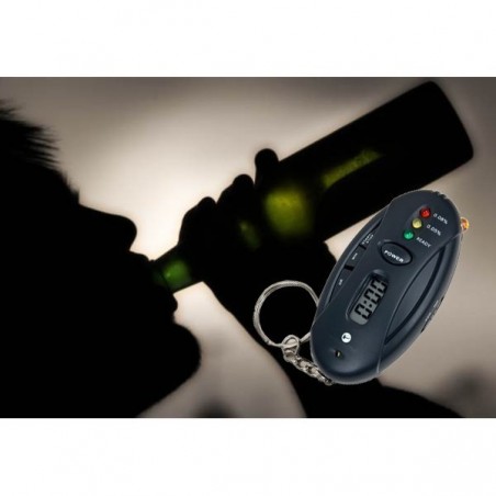 Alcootest de poche multimètre numérique portable trousseau noir