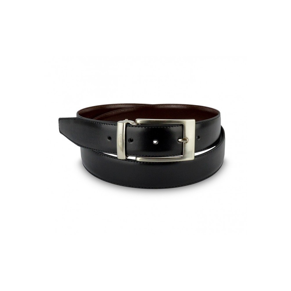 Ceinture CK014 B36 en cuir CALVIN KLEIN avec boucle en acier poli 110 / 125 cm