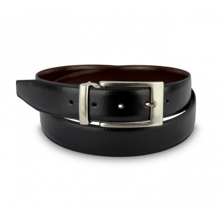 Ceinture CK014 B36 en cuir CALVIN KLEIN avec boucle en acier poli 110 / 125 cm
