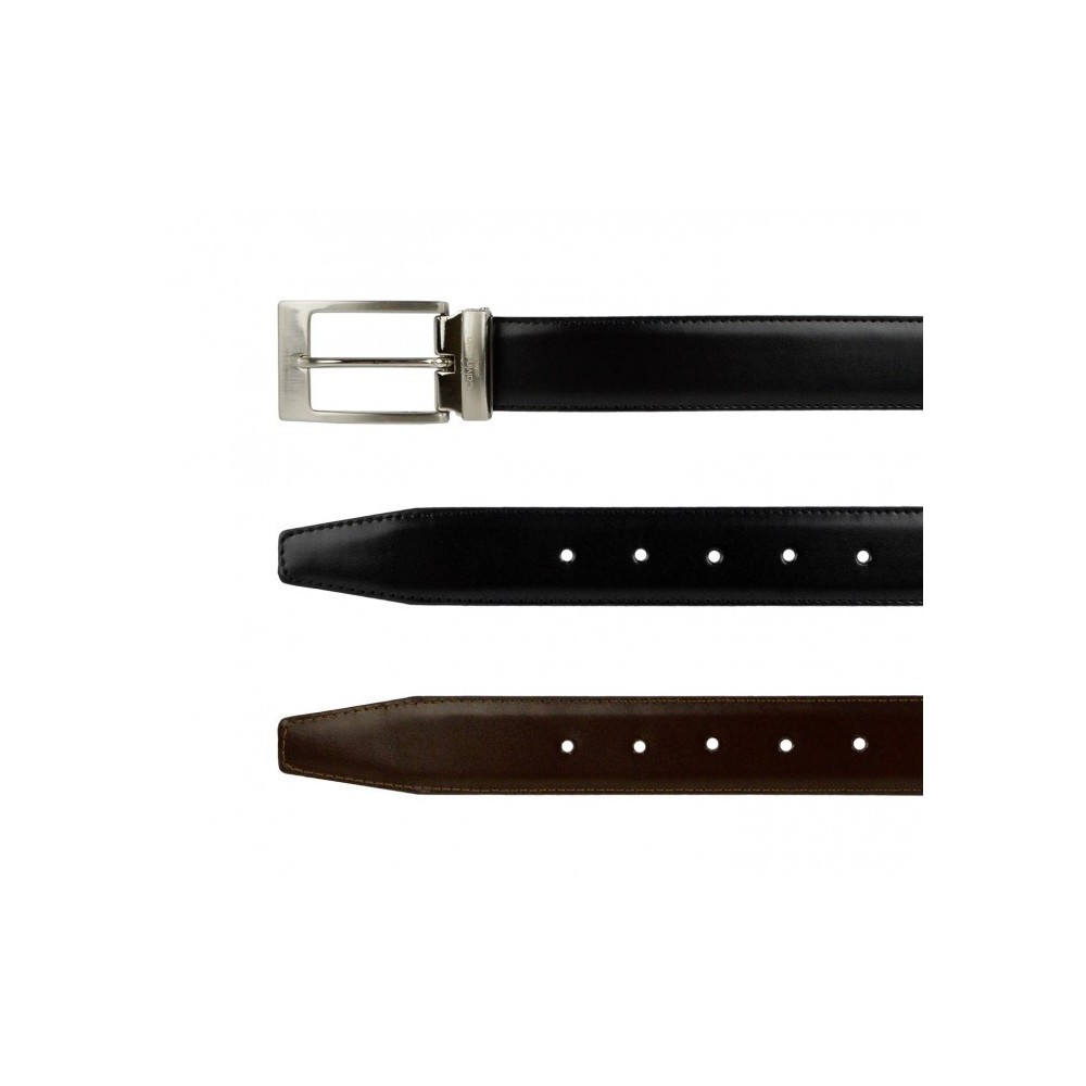 Ceinture CK014 B36 en cuir CALVIN KLEIN avec boucle en acier poli 110 / 125 cm