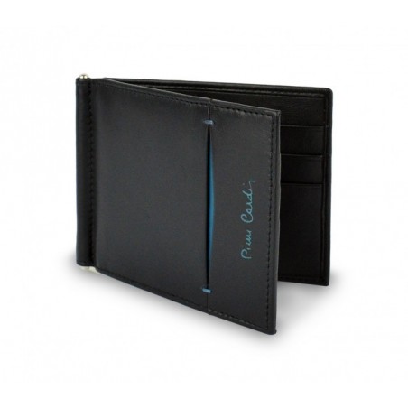 Porte-cartes de crédit PIERRE CARDIN vrai cuir 8858 TILAK07 avec pince à billet