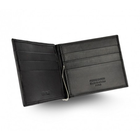 Porte-cartes de crédit PIERRE CARDIN vrai cuir 8858 TILAK07 avec pince à billet