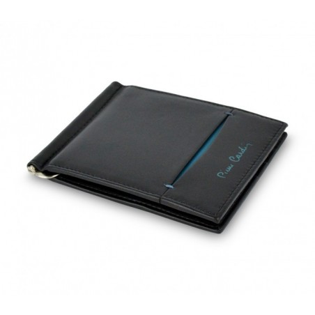 Porte-cartes de crédit PIERRE CARDIN vrai cuir 8858 TILAK07 avec pince à billet