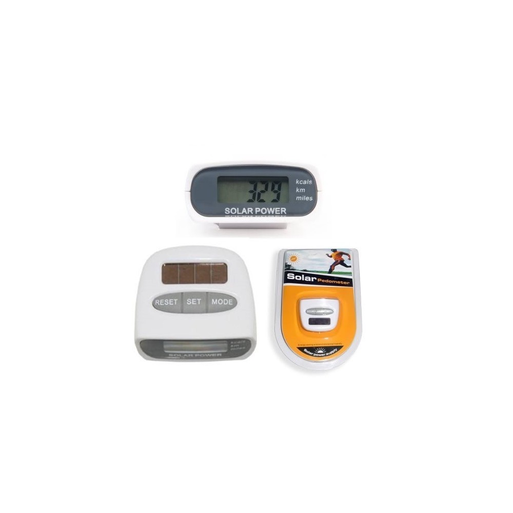 Podomètre numérique - énergie solaire sans fil...