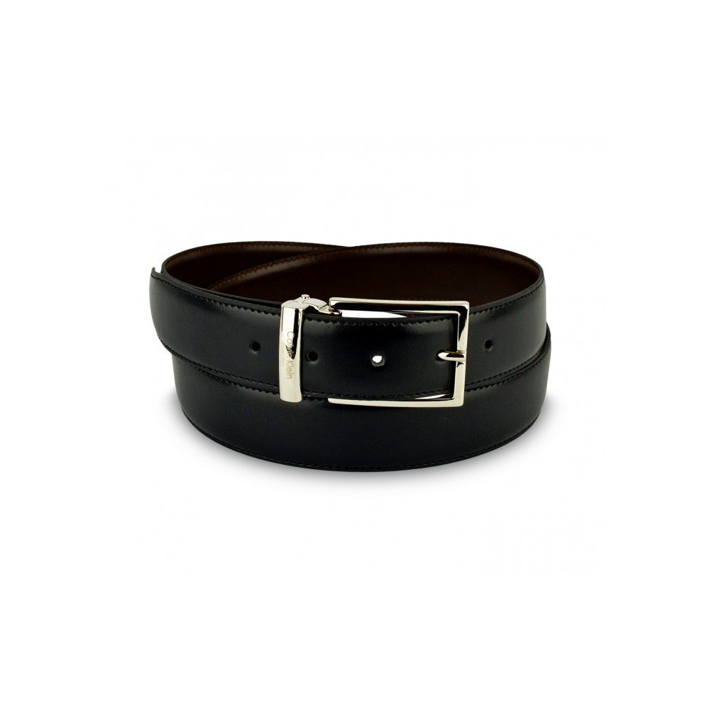 Ceinture CK014 B48 en cuir CALVIN KLEIN avec boucle en acier poli 110 / 125 cm