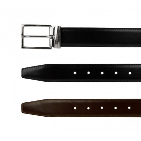 Ceinture CK014 B48 en cuir CALVIN KLEIN avec boucle en acier poli 110 / 125 cm