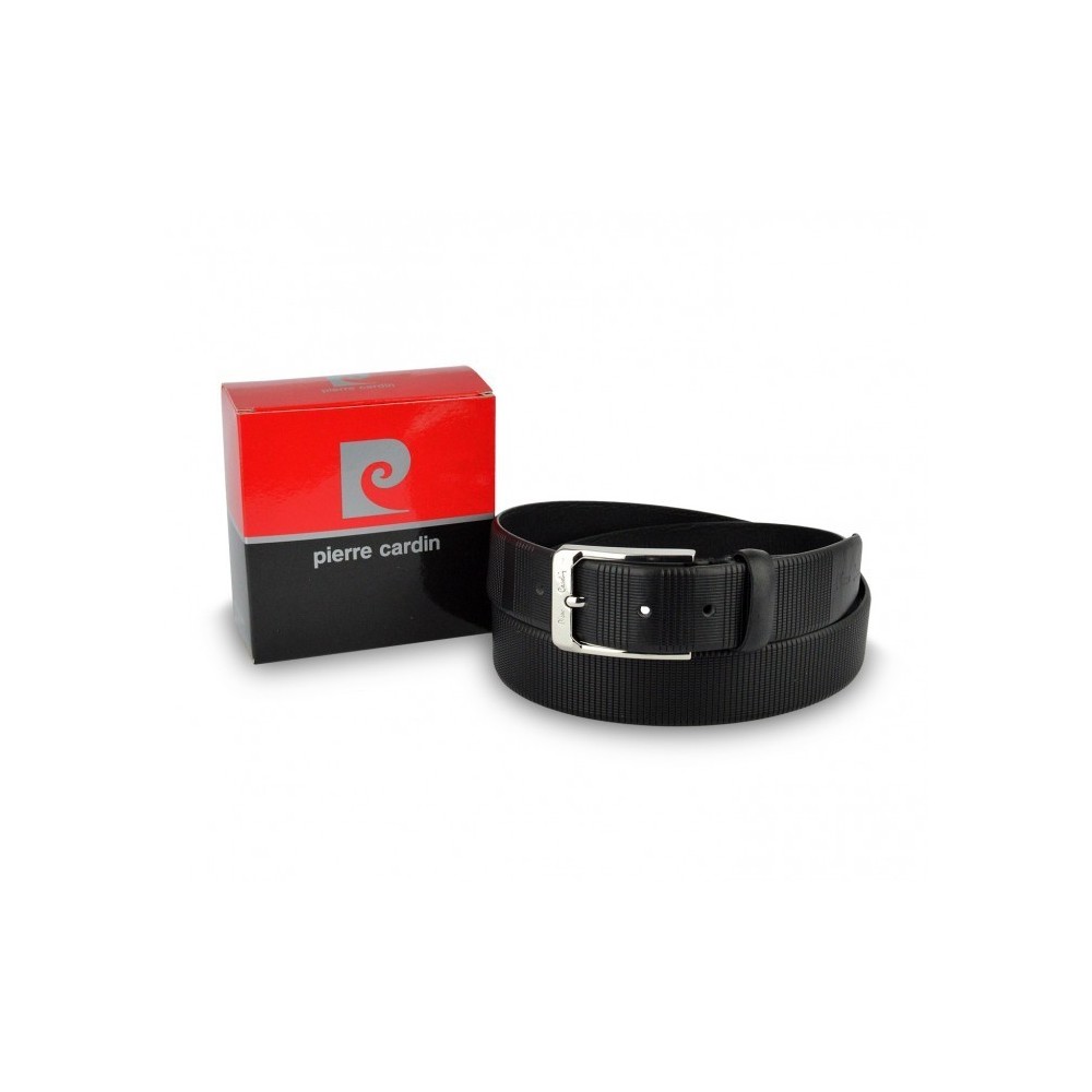 Ceinture pour homme 8005 en vrai cuir PIERRE CARDIN avec boucle en acier poli