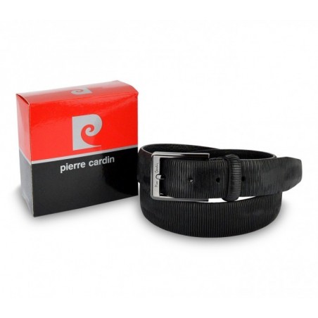Ceinture homme 8013 en vrai cuir PIERRE CARDIN marron et noire boucle avec logo  Ceinture homme 8013 en vrai cuir PIERRE CARDIN marron et noire boucle avec logo