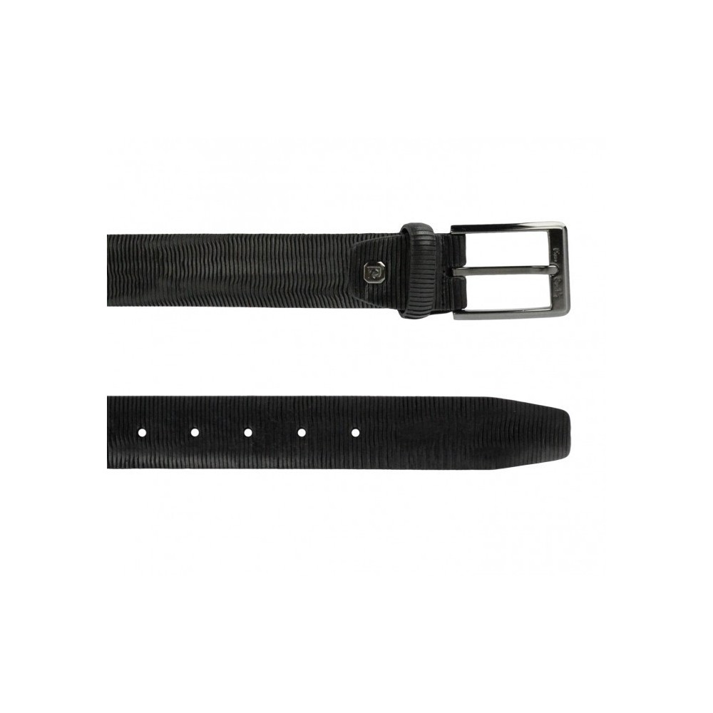 Ceinture homme 8013 en vrai cuir PIERRE CARDIN marron et noire boucle avec logo