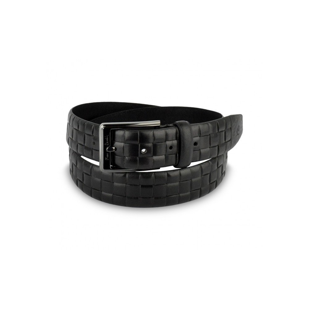 Ceinture pour homme 8006 en vrai cuir PIERRE CARDIN motif quadrillé