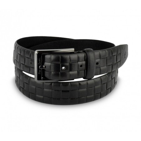 Ceinture pour homme 8006 en vrai cuir PIERRE CARDIN motif quadrillé