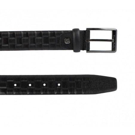 Ceinture pour homme 8006 en vrai cuir PIERRE CARDIN motif quadrillé