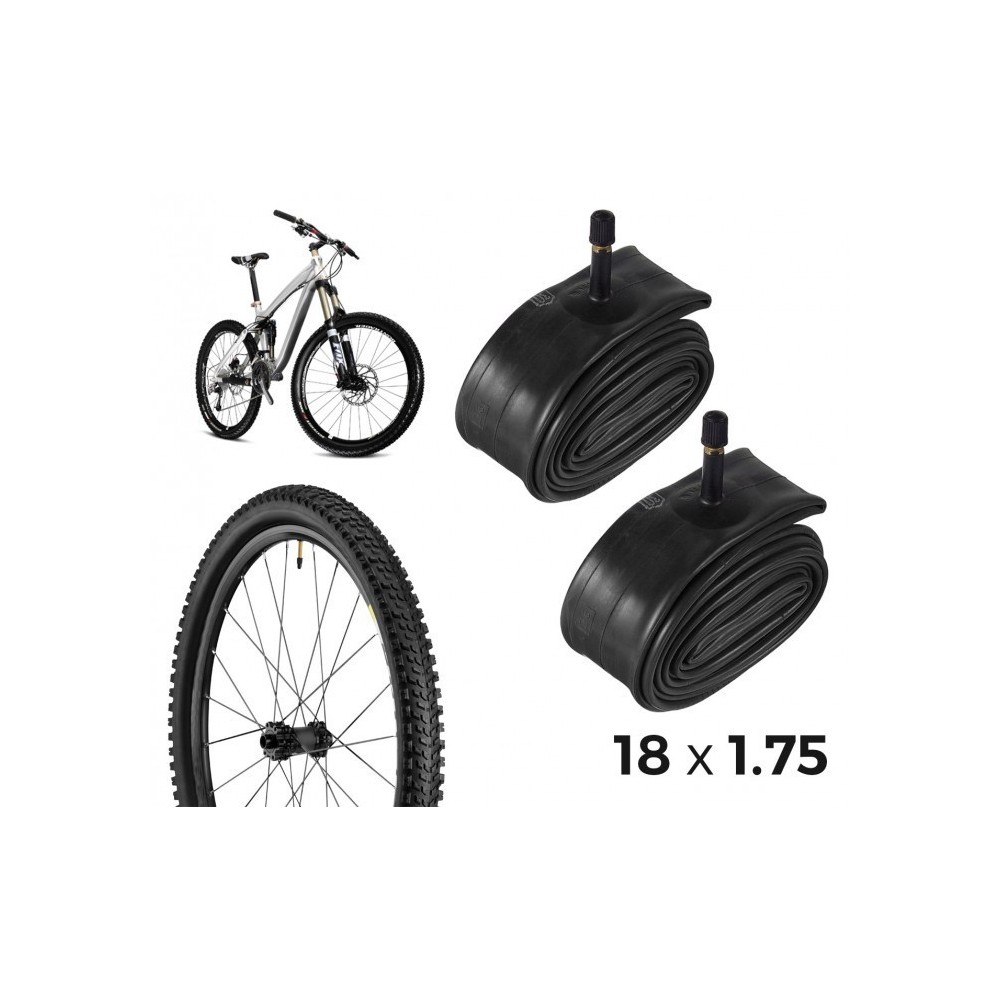 Kit de 2 chambres à air pour vélo 304598 réparation des crevaisons 18 x 1.75