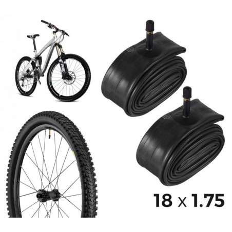 Kit de 2 chambres à air pour vélo 304598 réparation des crevaisons 18 x 1.75