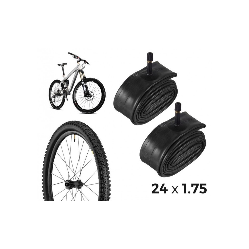 Kit de 2 chambres à air pour vélo 304550 réparation des crevaisons 24 x 1.75