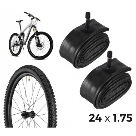 Kit de 2 chambres à air pour vélo 304550 réparation des crevaisons 24 x 1.75