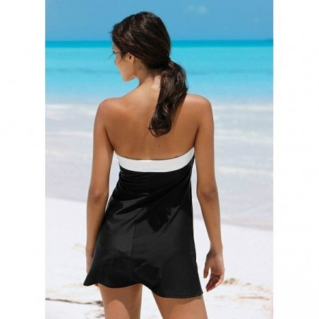 Robe bustier femme - Mod. mer - Tres chic - Noir et blanc