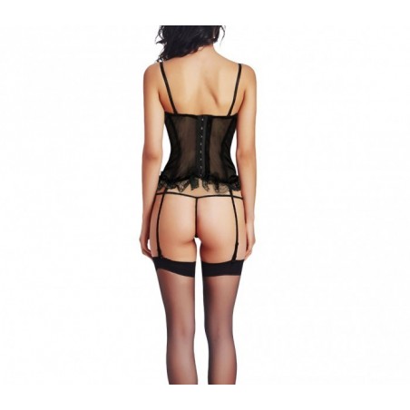 Ensemble de lingerie sexy art. 162C corset string mod. JANET avec jarretelles