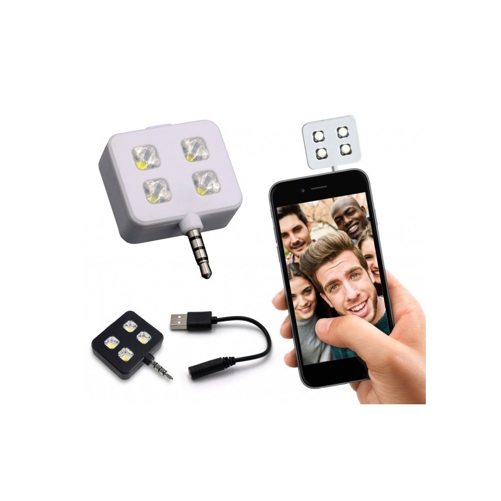 221791 Mini Flash à 4 LED pour selfies compatibles avec Samsung et Apple