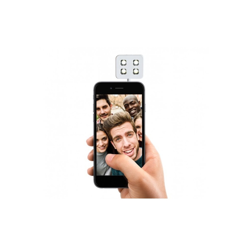 221791 Mini Flash à 4 LED pour selfies compatibles avec Samsung et Apple