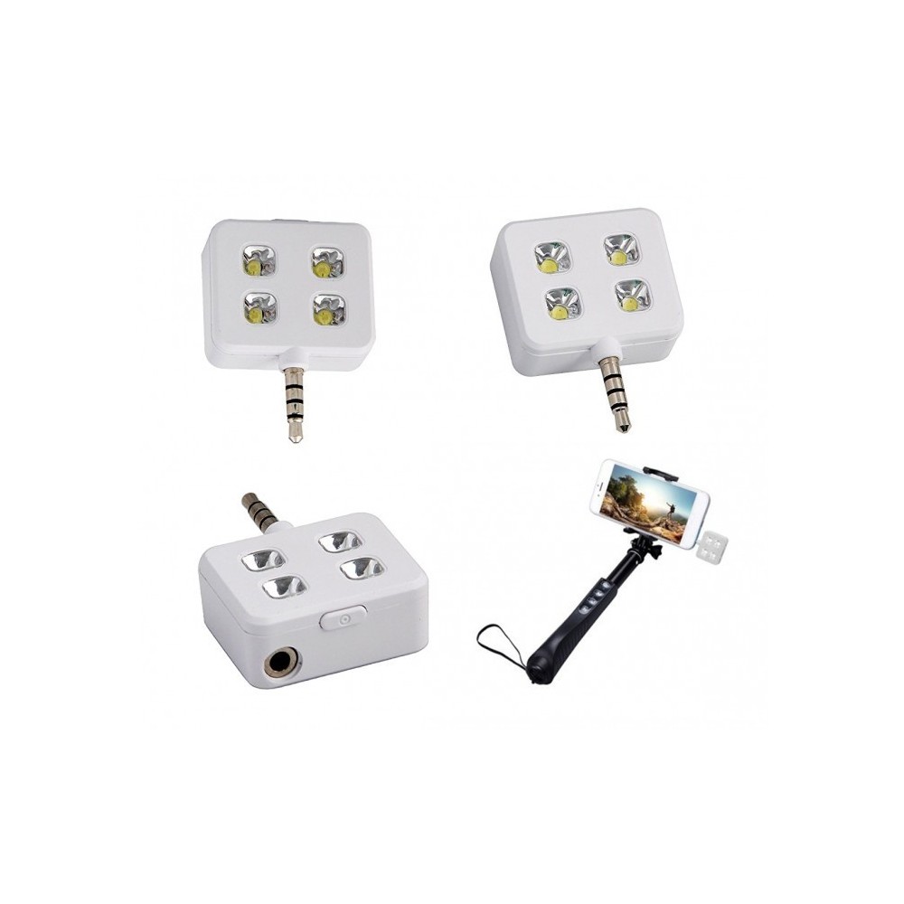 221791 Mini Flash à 4 LED pour selfies compatibles avec Samsung et Apple