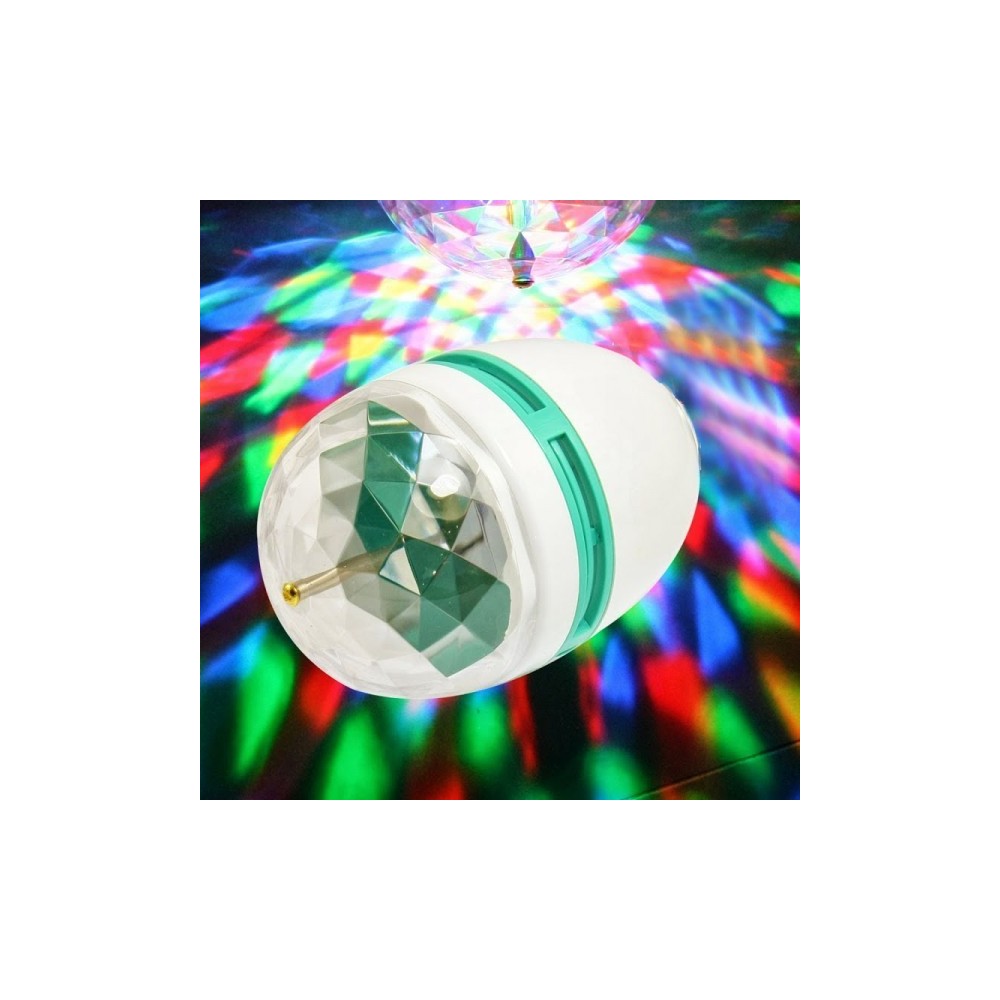 Ampoule RGB Lampe LED 3W e27 jeu tournant de lumière multicolore disco party