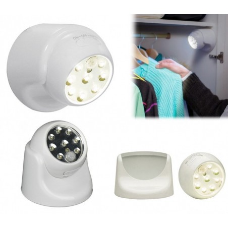 341780 Spot 8 LED 360 degrés à détecteur de mouvement avec bouton ON-OFF