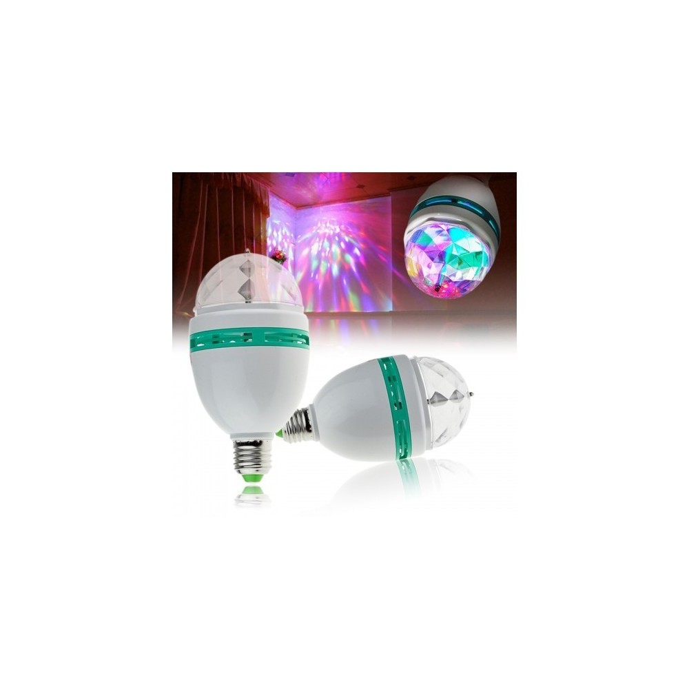 Ampoule RGB Lampe LED 3W e27 jeu tournant de...