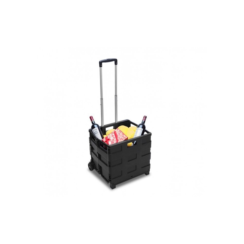 334115Chariot de course trolley pliable en plastique 25 kg max