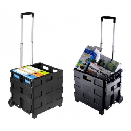 334115Chariot de course trolley pliable en plastique 25 kg max